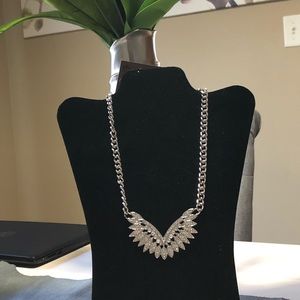 Silver & rhinestone necklace